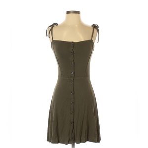 Topshop Green Sundress w Tie Straps